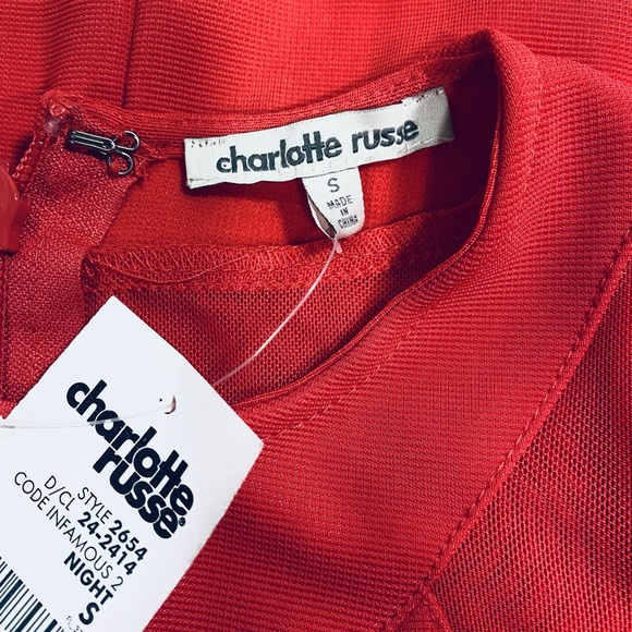 Charlotte Russe Red Sheath Dress Small - Picture 3 of 4